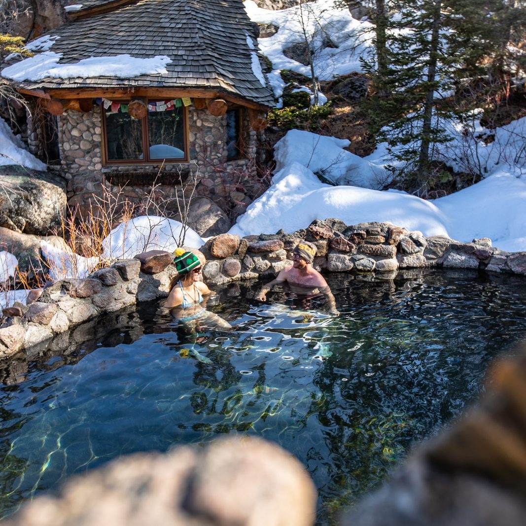 Natural Hot Spring in Winter