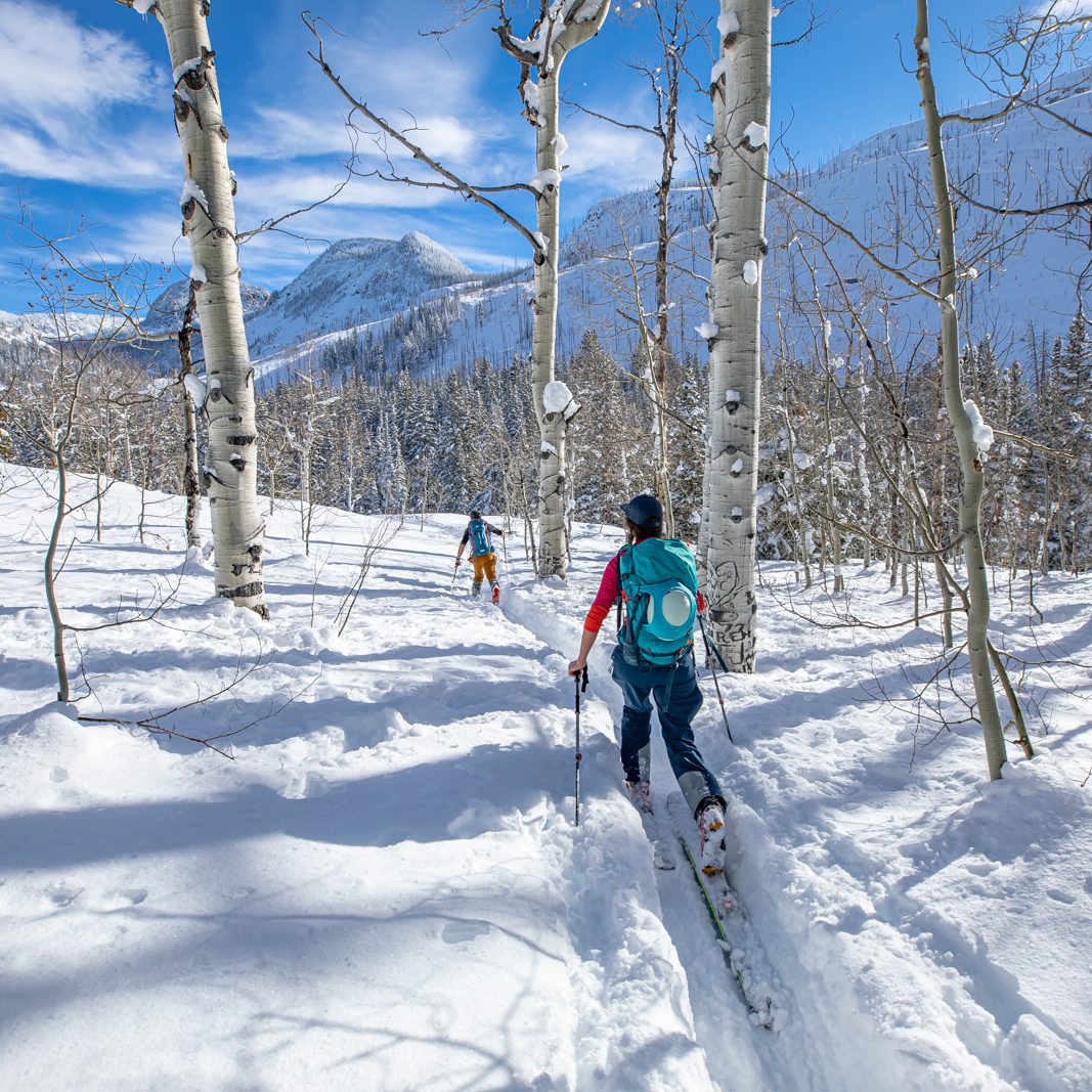 Backcountry skiing in Steamboat Springs Colorado winter